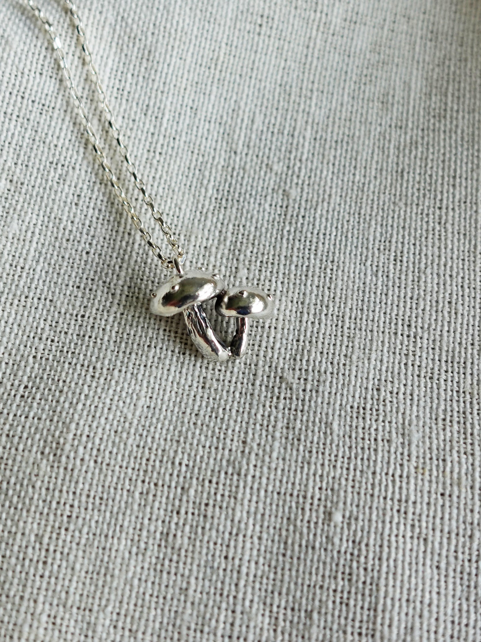Mushroom Pair Necklace I Front 1