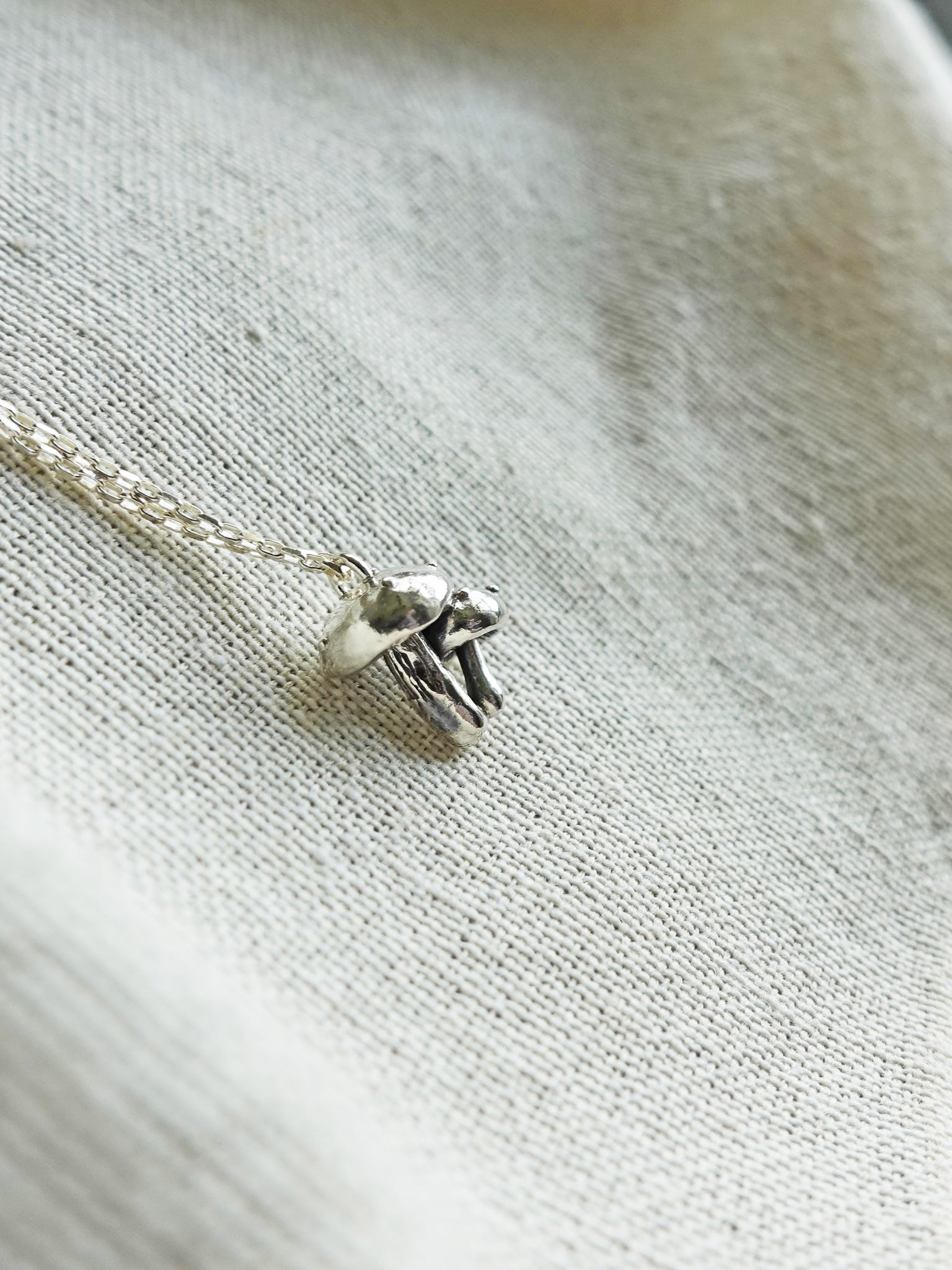 Mushroom Pair Necklace II Front