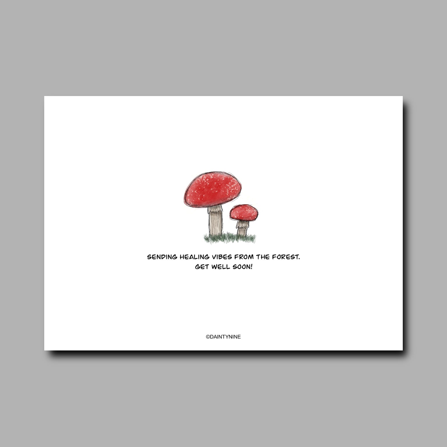 Mushroom Get Well Soon Card