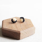 Ophira Star Dust Stud Earrings in Beige Display Right