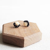 Ophira Star Dust Stud Earrings in Beige Display Right