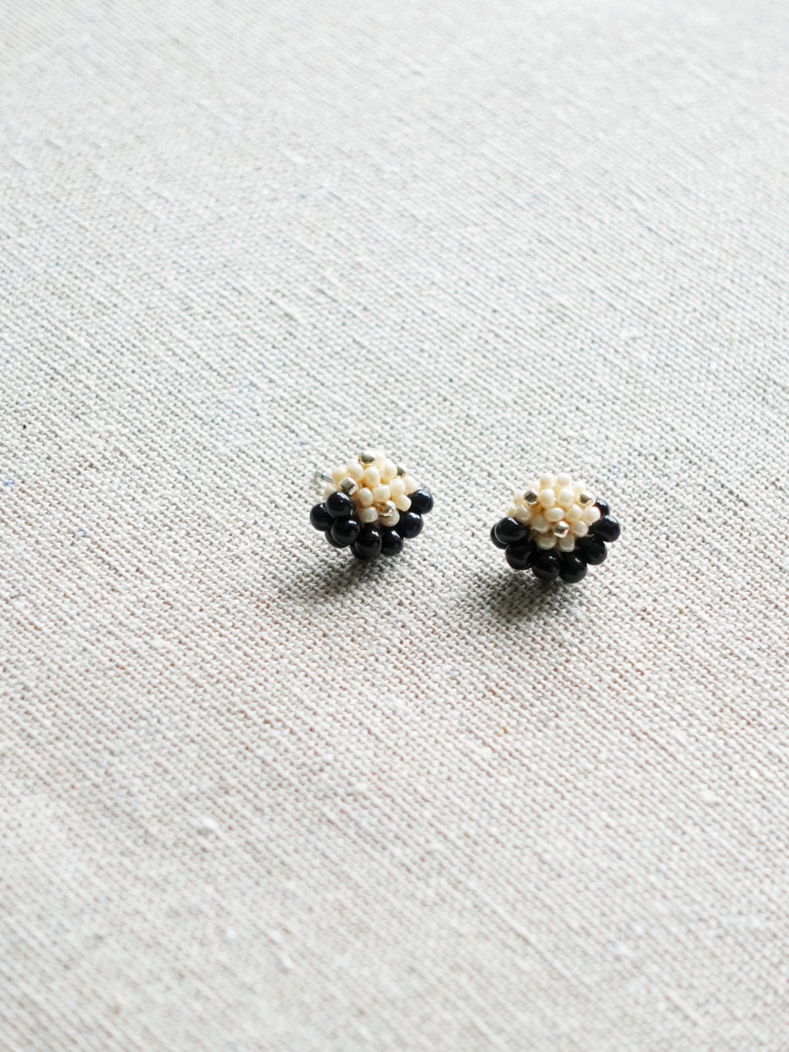 Ophira Star Dust Stud Earrings in Beige Front