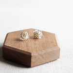 Ophira Stud Earrings in Gold Display Front