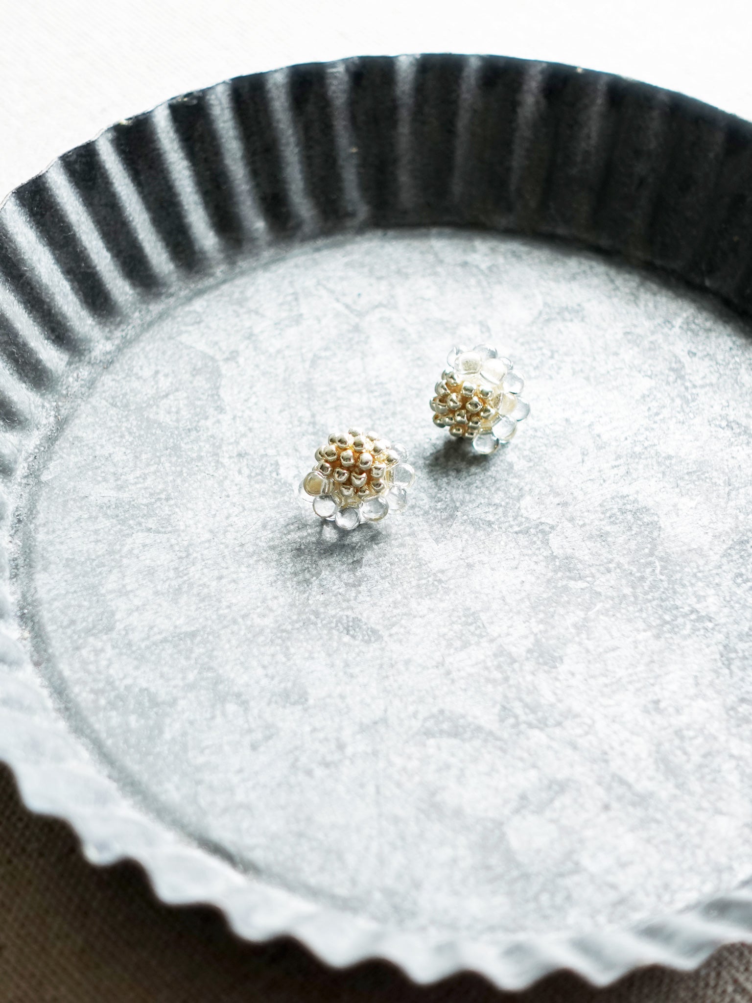 Ophira Stud Earrings in Gold Tray Front