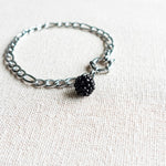 Orb Curb Bracelet in Black Front