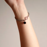 Orb Curb Bracelet in Black Model 1