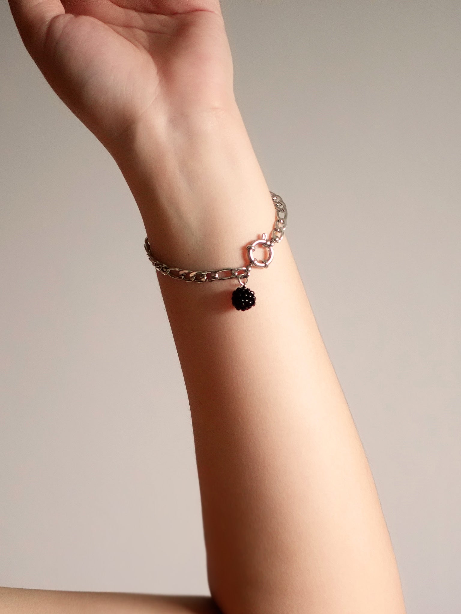 Orb Curb Bracelet in Black Model 1