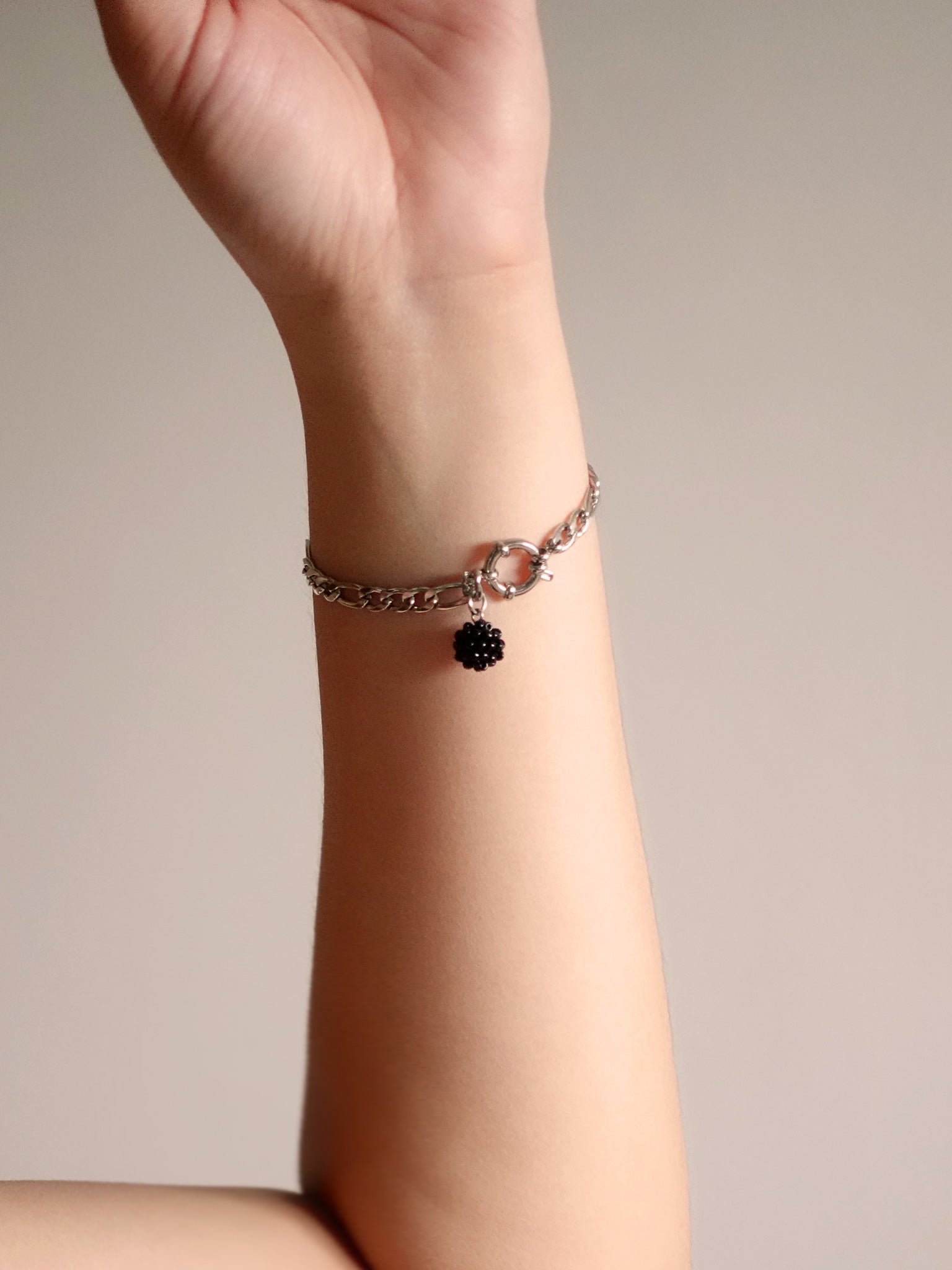Orb Curb Bracelet in Black Model 2