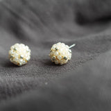 Orb Star Dust Stud Earrings in Ivory Right