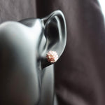 Orb Star Dust Stud Earrings in Mauve Purple Bust