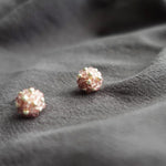 Orb Star Dust Stud Earrings in Mauve Purple Front
