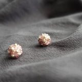 Orb Star Dust Stud Earrings in Mauve Purple Front