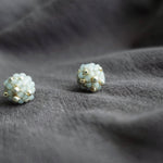 Orb Star Dust Stud Earrings in Smoke Grey Front