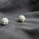 Orb Star Dust Stud Earrings in Smoke Grey Front