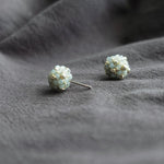 Orb Star Dust Stud Earrings in Smoke Grey Side