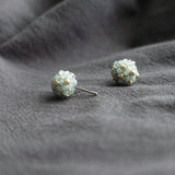 Orb Star Dust Stud Earrings in Smoke Grey Side