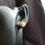Orb Stud Earrings in Champagne Pink Bust