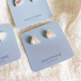 Palmer Stud Earrings in Blush Pink Card