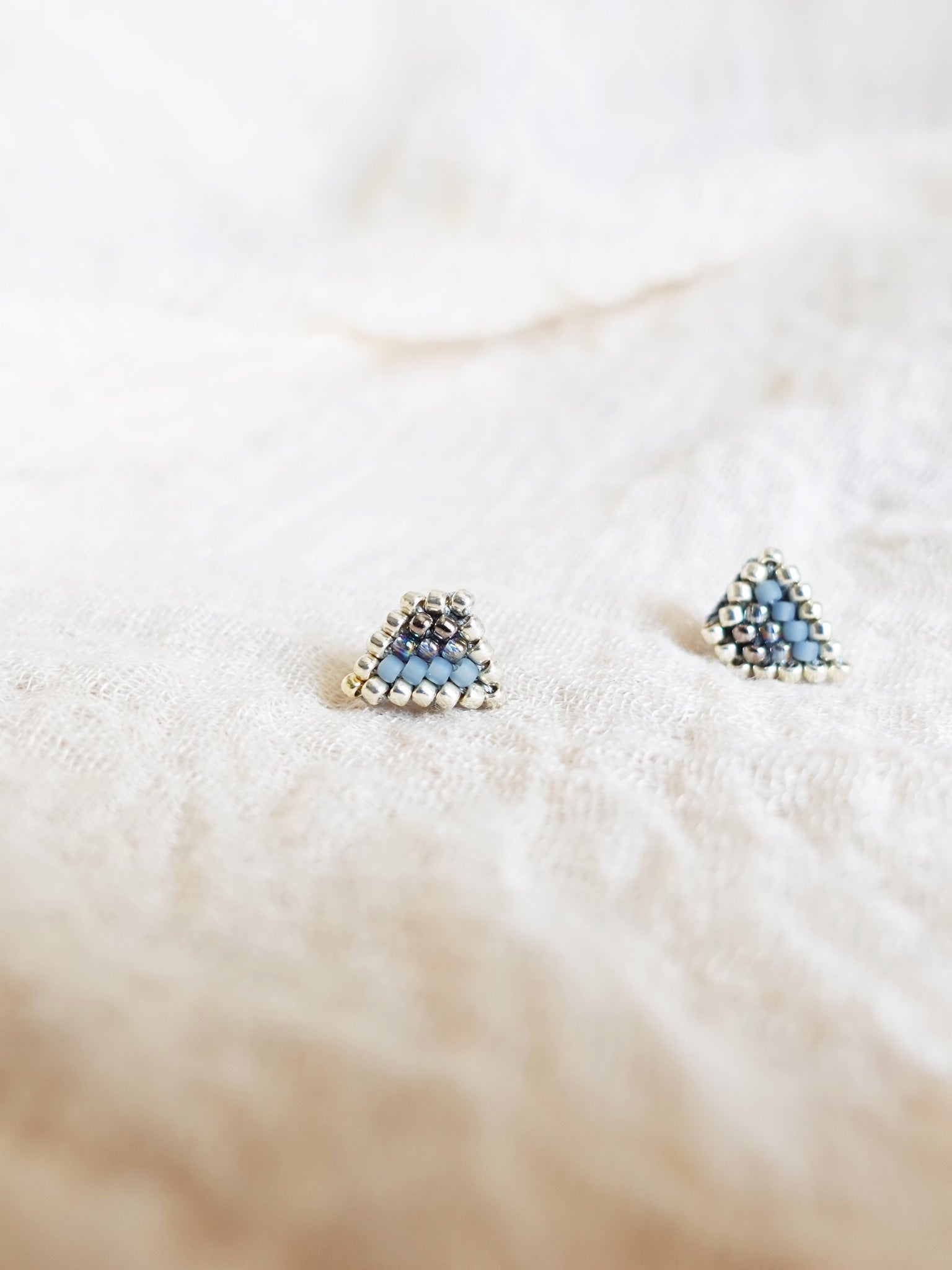 Palmer Stud Earrings in Mystic Grey Front