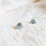 Palmer Stud Earrings in Mystic Grey Left