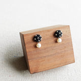 Phoebe Star Dust Earrings in Black Display Left