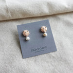 Phoebe Star Dust Earrings in Blush Pink Card