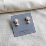 Phoebe Star Dust Earrings in Blush Pink Card