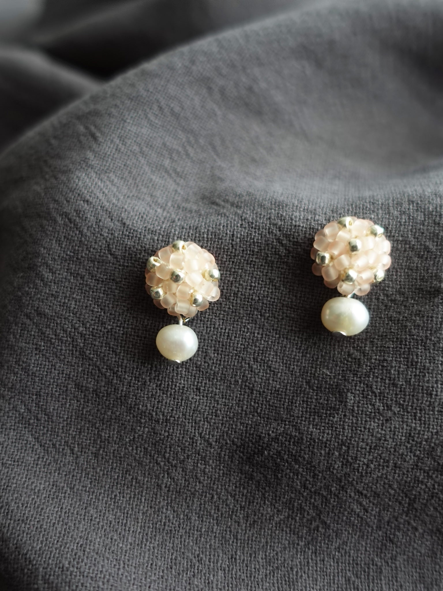 Phoebe Star Dust Earrings in Blush Pink Front
