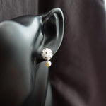 Phoebe Star Dust Earrings in Cloud White Bust