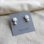 Phoebe Star Dust Earrings in Cloud White Card
