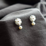 Phoebe Star Dust Earrings in Cloud White Front
