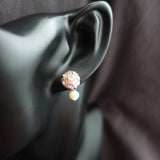 Phoebe Star Dust Earrings in Mauve Purple Bust