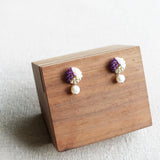 Phoebe Trio Earrings in Royal Purple Display Left
