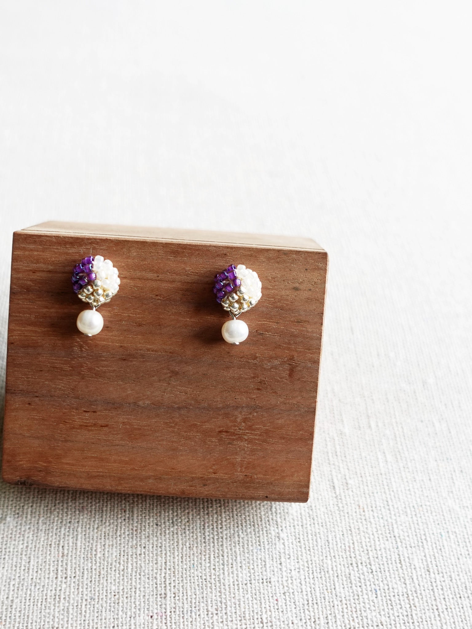 Phoebe Trio Earrings in Royal Purple Display