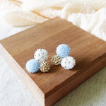 Planetarium Stud Earrings in Blue Display Front