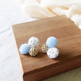 Planetarium Stud Earrings in Blue Display