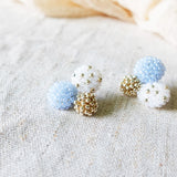 Planetarium Stud Earrings in Blue Left