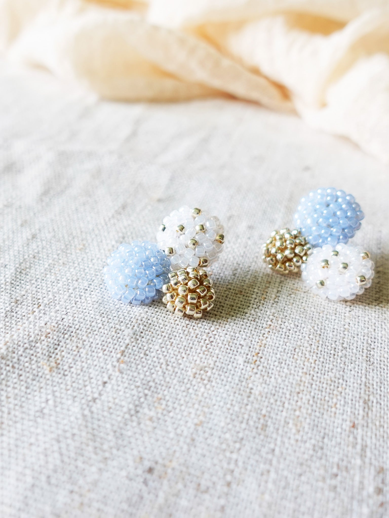 Planetarium Stud Earrings in Blue Left