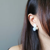 Planetarium Stud Earrings in Blue Model