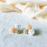 Planetarium Stud Earrings in Orange Front