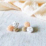 Planetarium Stud Earrings in Orange Right