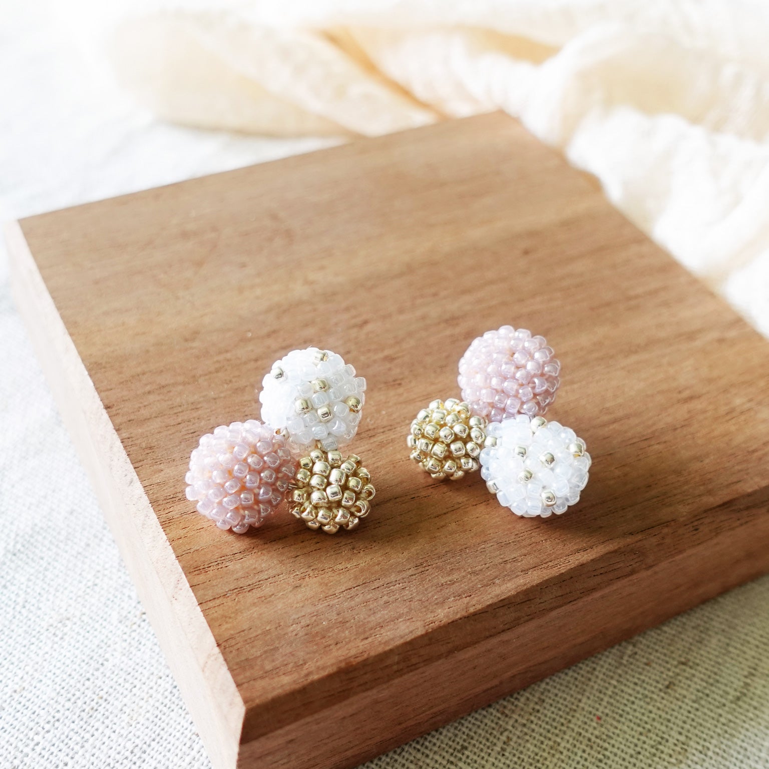 Planetarium Stud Earrings in Purple Display Front