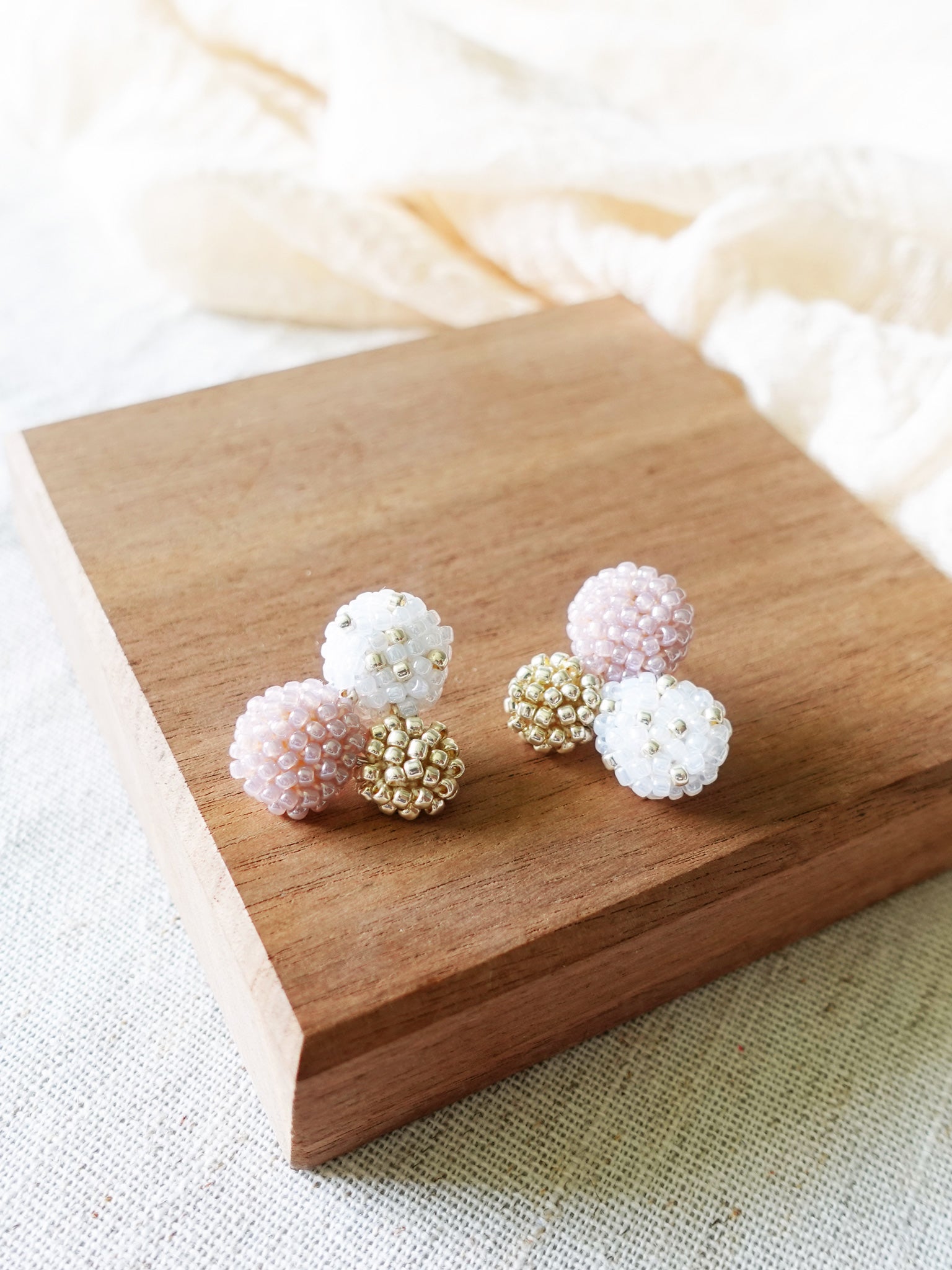 Planetarium Stud Earrings in Purple Display Front