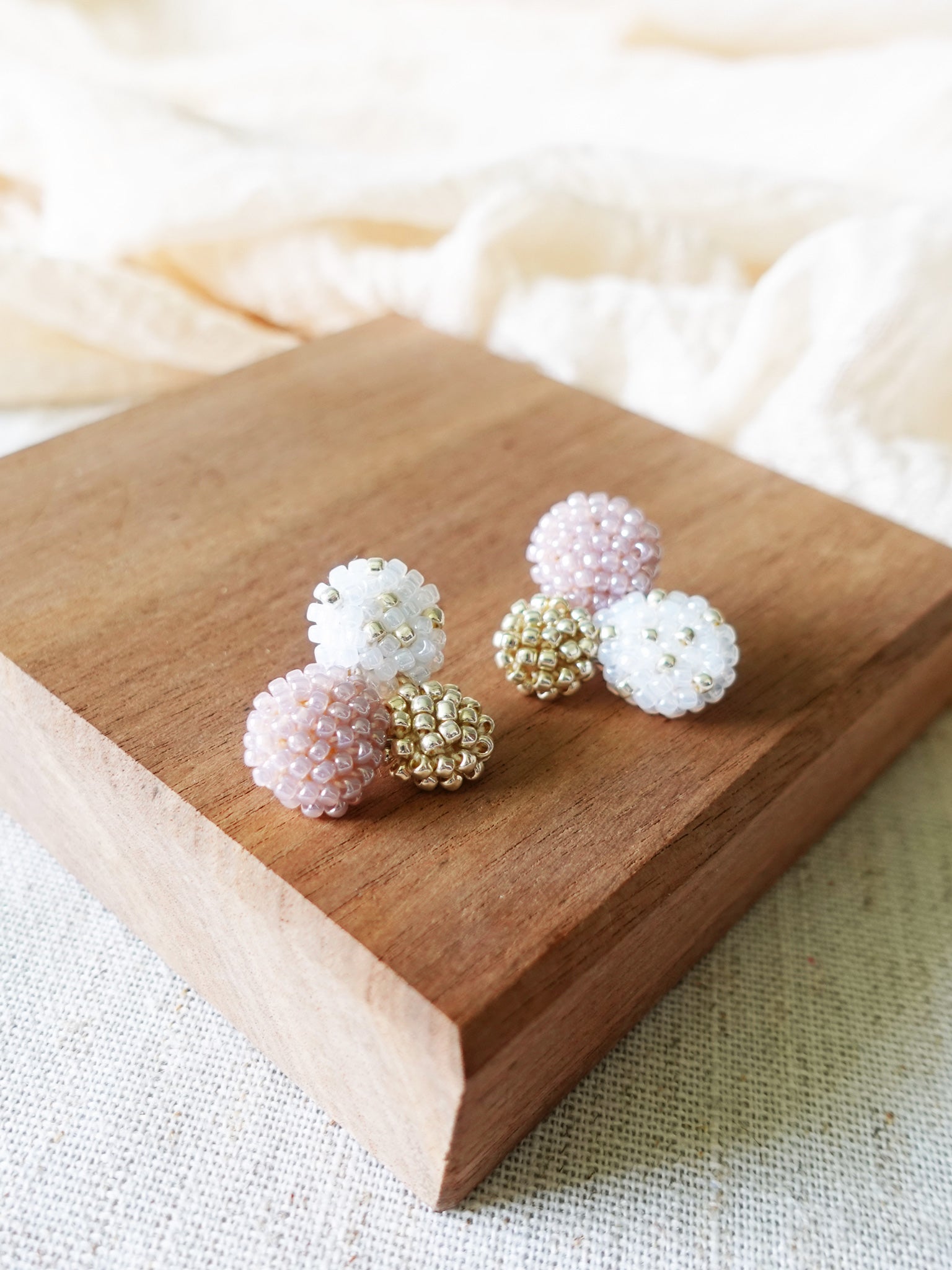 Planetarium Stud Earrings in Purple Display Left 2