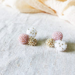 Planetarium Stud Earrings in Purple Left