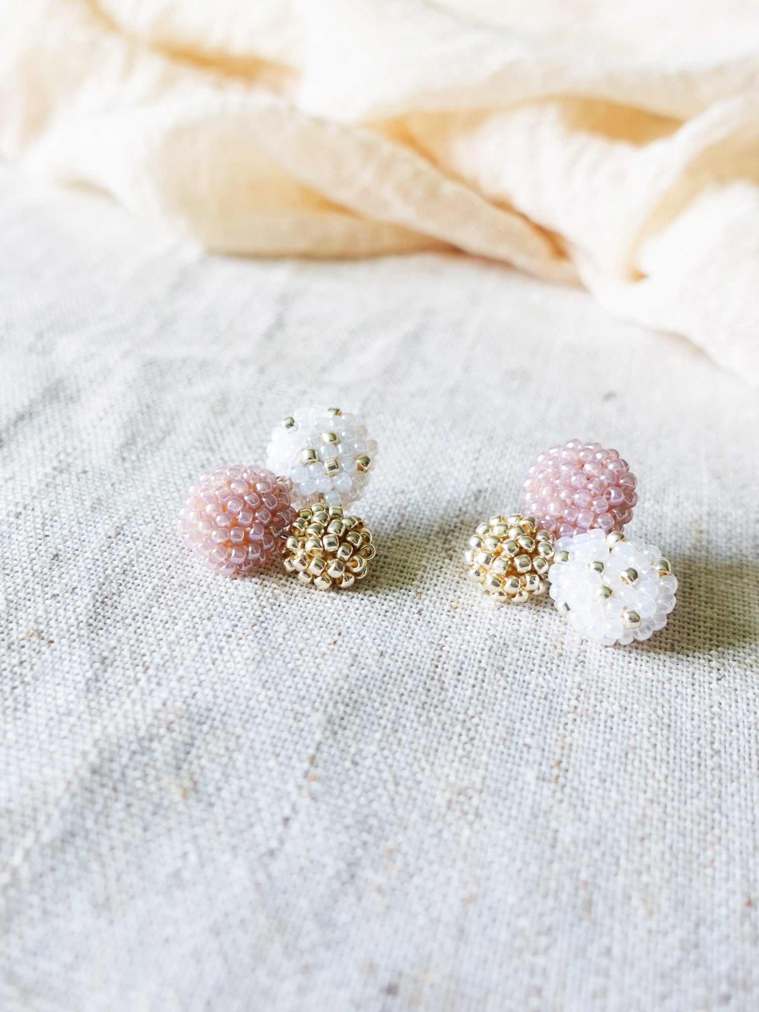 Planetarium Stud Earrings in Purple Left