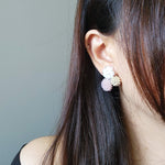Planetarium Stud Earrings in Purple Model