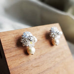 Polaris Phoebe Earrings in Grey Display Left Side