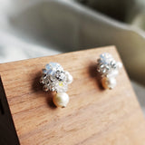 Polaris Phoebe Earrings in Grey Display Left Side