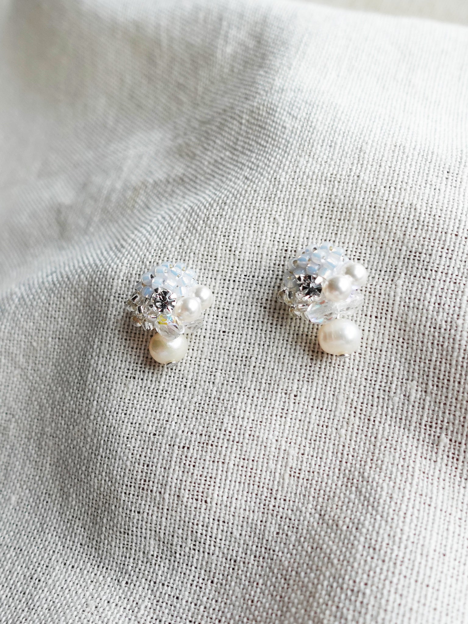Polaris Phoebe Earrings in Grey Front